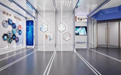 现代展厅3D模型下载